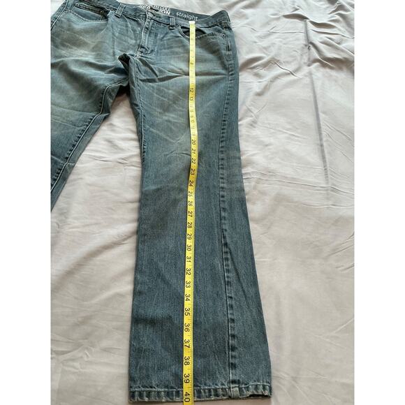 Kenneth Cole Reaction Jeans Mens 34x32 Blue Medium Wash Cotton Boot Cut Denim - Picture 8 of 8